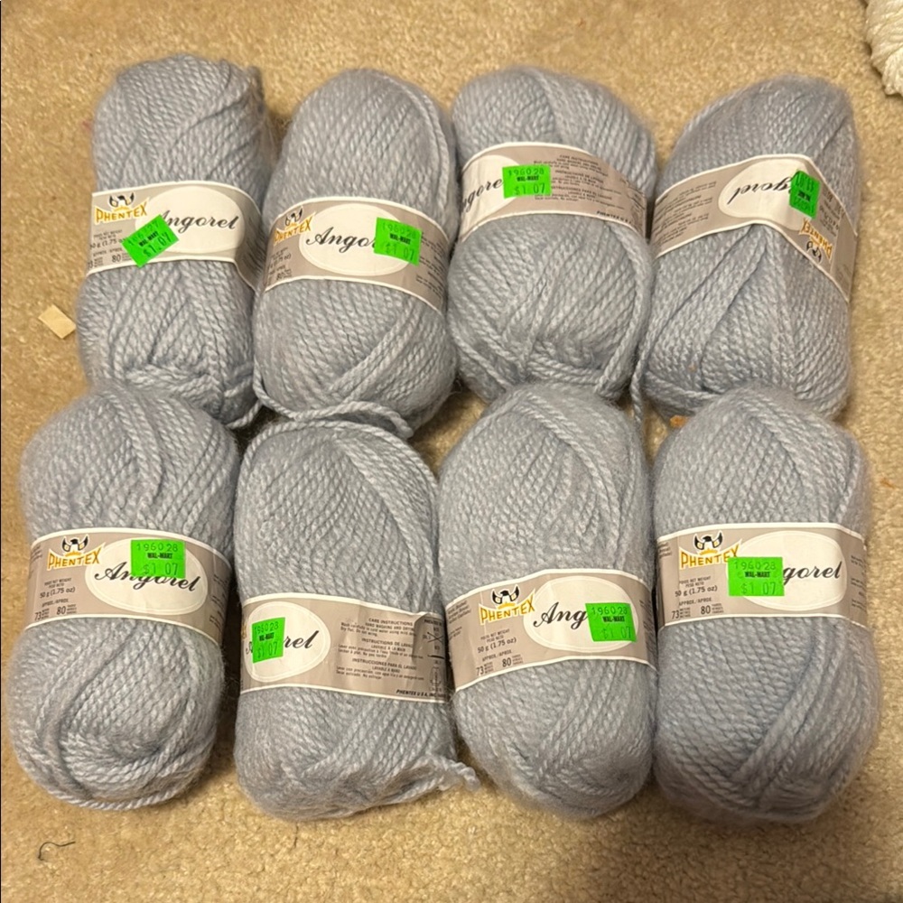 Vintage Angorel Light Gray Yarn Set